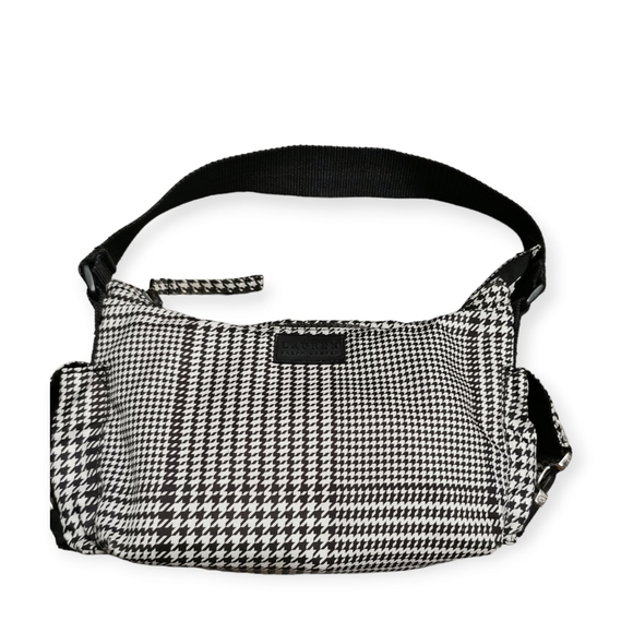 Lauren Ralph Lauren Houndstooth Black White Hobo Shoulder Bag - Picture 1 of 16